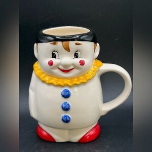 Goebel West Germany Vintage Hand Painted Ceramic Clown Mug Cup, Collectible